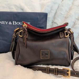 Dooney & Bourke Black Crossbody Bag with Red Accents